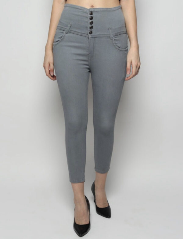 TRANDYLOOKS  Women Slim High Rise Grey Jeans