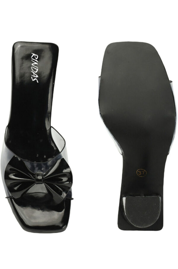 RINDAS  Women Black Heels Sandal - Image 3