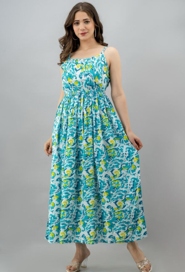 Aa suiwal's women fit and flare multicolour Dress - Image 4