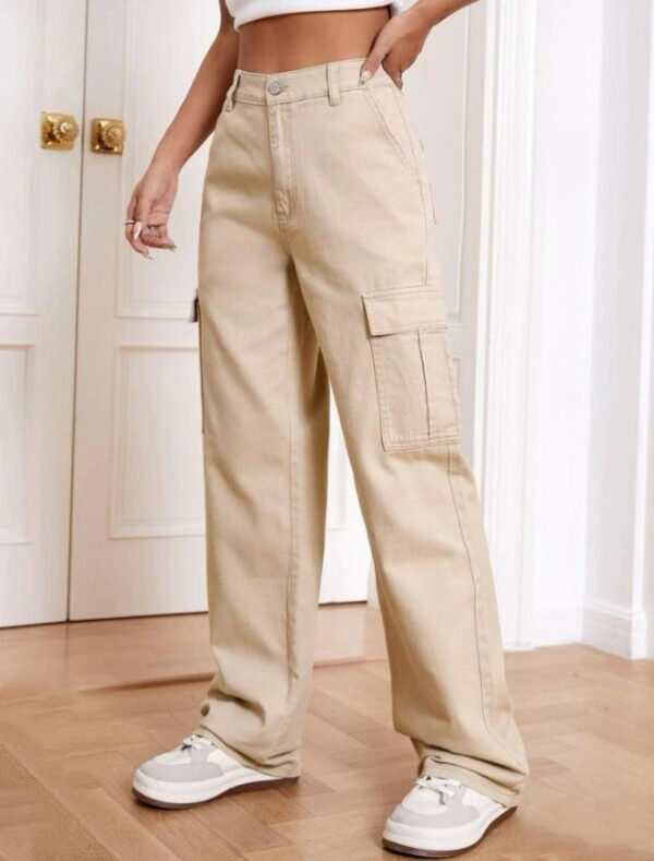 BLUELOCK  Women Cargos Beige colour - Image 2