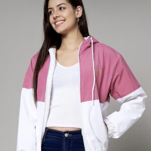 EWools  Women Colorblock Casual Jacket